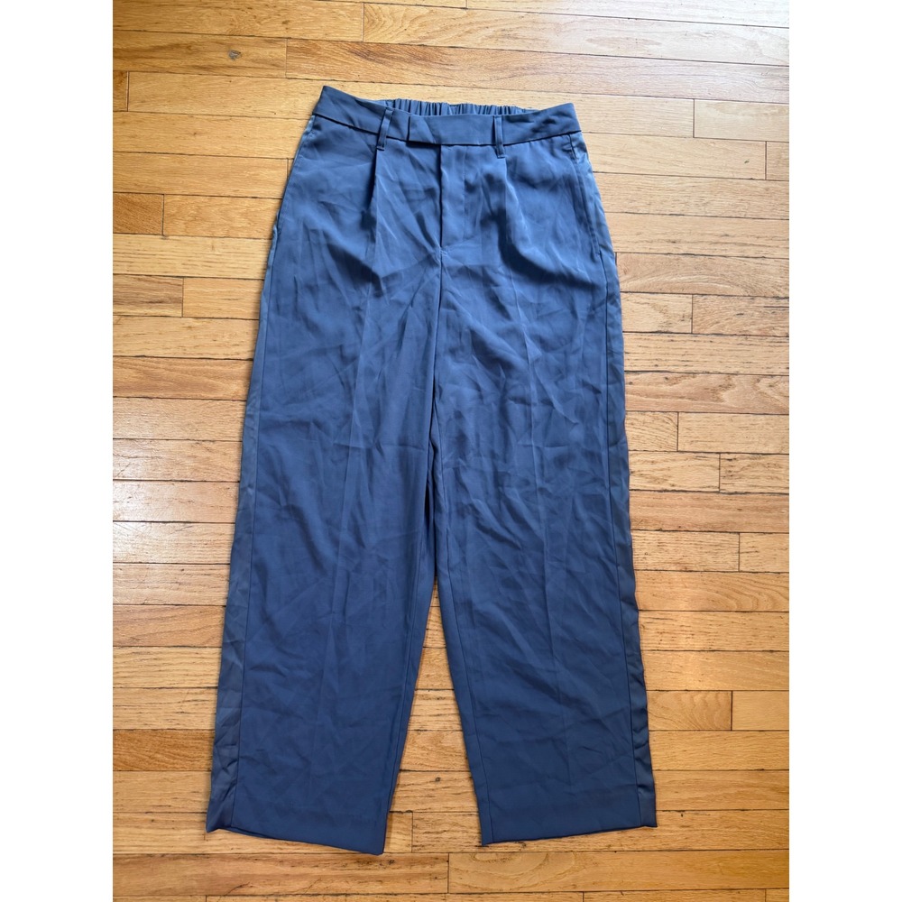 A‎ New Day Womens High Rise Wide Leg Trousers Sterling Blue Size 6 NWT Career